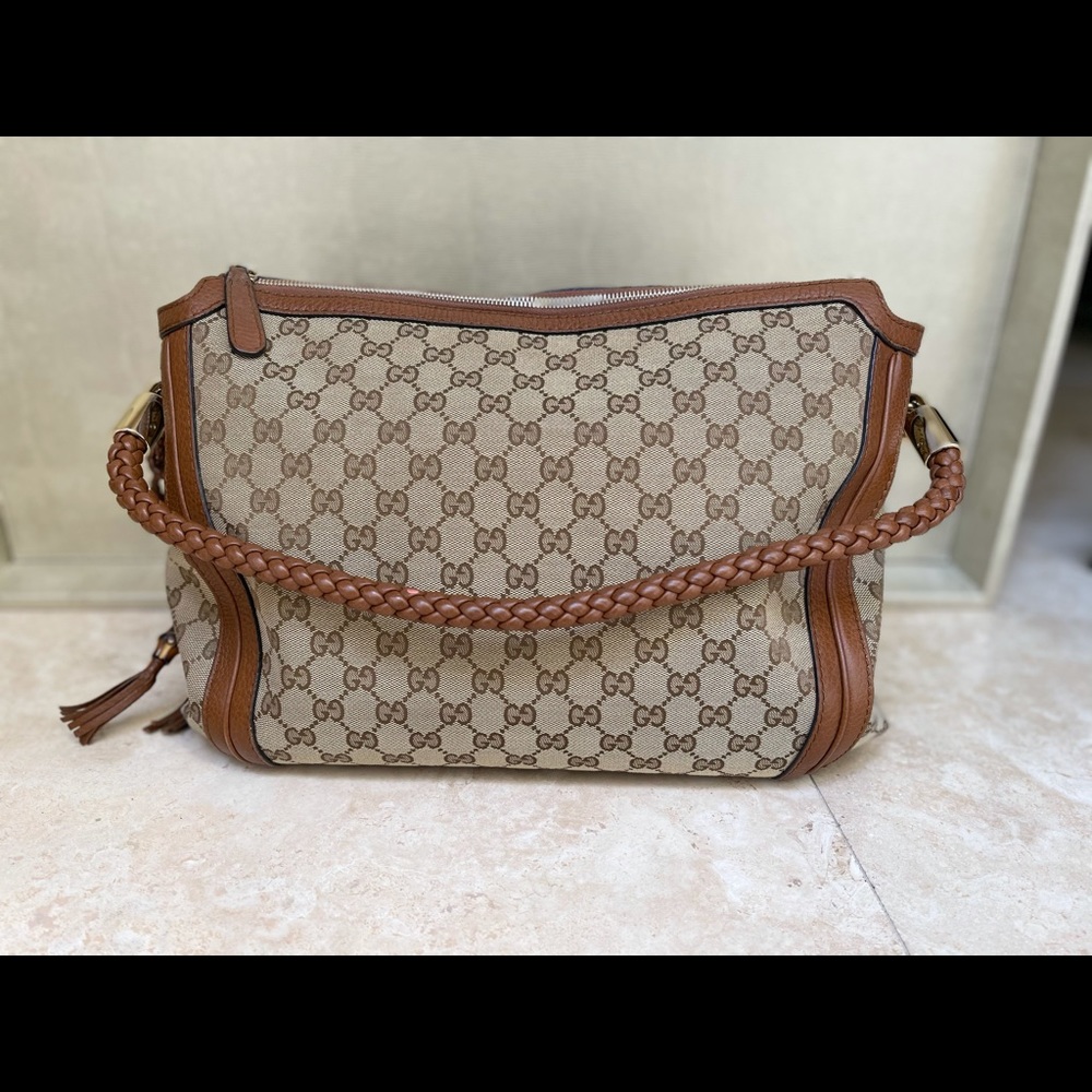 Brown Gucci Monogram Handbag - Picture 4 of 4